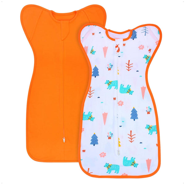 Roksuma Transition Swaddle 6-9 Months Sleep Sack Arms up Swaddles 2-Way Zipper 100%