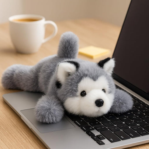 Cute Plush Husky Dog Toy - Soft Stuffed Animal for Kids & Adults