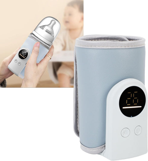 Fockety 18W 2) Portable Bottle Warmer for Travel, Fast Heating USB Powered Travel Bottle Warmer Adjustable Constant