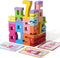 WISBOOK 20PCS Wooden Number Building Blocks, Montessori Toys Math Learning Toys for Kids