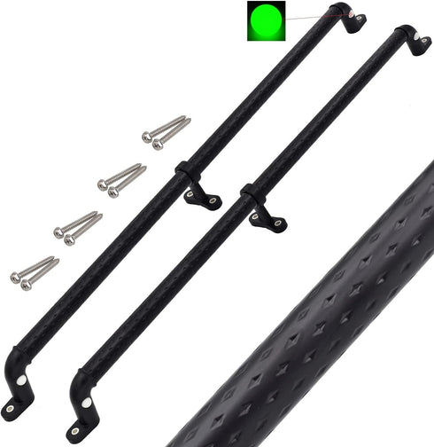 2 Playground Safety Handles, Glow-in-The-Dark Non-Slip Handle for Swing Set Ladder, Large, Black