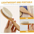 Set 3 Gentle Wooden Hair Brush for Newborns - Piece Natural Wool Comb