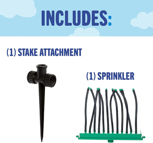 Super Soaker Lawn Sprinkler for Kids - Outdoor Toys with Wire Inserts in Each Tube to Direct Water Stream