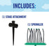 Super Soaker Lawn Sprinkler for Kids - Outdoor Toys with Wire Inserts in Each Tube to Direct Water Stream