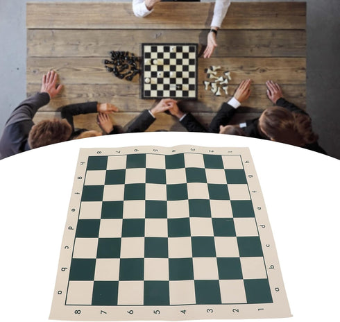 Alomejor Portable Chess Board, 34.5x34.5cm PVC Soft Tournament Chess Set for Travel Camping