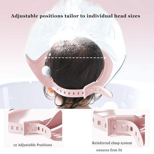 SNOWROSE 1-9 Baby Shower Cap ShieldAdjustable Shower Cap for Years Old Kids,Bath Visor for Washing Hair Cute Crown