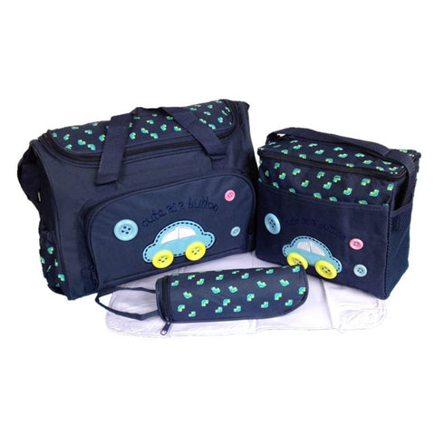 TOYANDONA Multi-function Dark Mummy Bag Set Large Capacity Diaper Tote Changing Pad