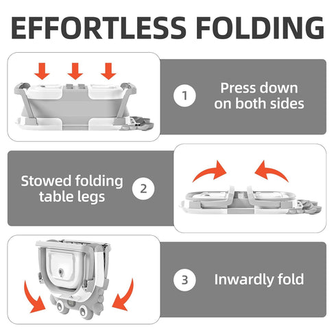 WyfKyd 0-36 Collapsible Baby Bathtub for Newborns to Toddler with Real-time Temp Monitor & Floating Cushion,Portable