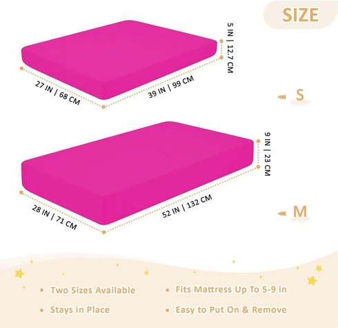 Ruby Baby Sheet for Baby Girl Boy, Fitted Crib Mattress Cover for Standard Crib and Toddler Mattress, Lightweight Crib