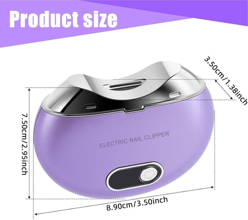 Generic Trimmer 3-Speed Trimmer, Trimmer Electric Nail Clipper - Rechargeable Automatic Fingernail and File, LCD