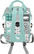 Noverbibi Backpack Mommy Daypack Personalized Woodland Deer Bear Diaper Bag with Name Custom Baby Bag, Nursing Tote
