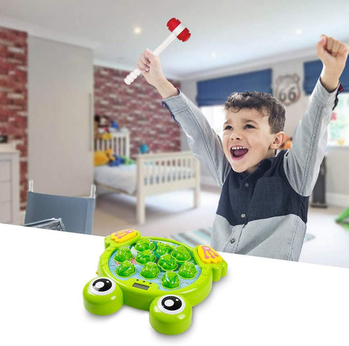 YEEBAY Whack A Frog Game with 2 Hammers, Toddler Learning Toy, Fun Birthday Gift for Kids Age 2+