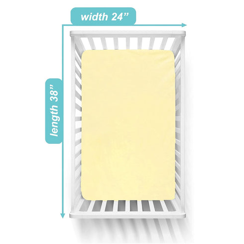 American Baby Company Heavenly Soft Chenille Fitted Mini Crib Sheet, 24" x 38", Maize, for Boys and Girls