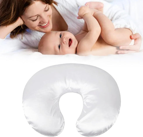 Nurnesy Satin Nursing Pillow Cover,Soft Washable Breathable,Protect for Baby Hair and Skin, Breastfeeding Pillow