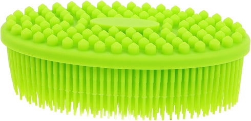 ibasenice Silicone Bath Scrubber and Hair Comb for Newborns Soft Bristles Scalp