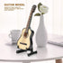 Miniature Guitar Model Decor - Mini Wooden Guitar Display, Musical Ornaments for Dollhouse Accessories