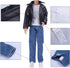 10-Item Pack 5 Sets 5 E-TING Fantastic = Fashion Casual Wear Clothes Outfit for boy Doll with Pairs Shoes (Leather
