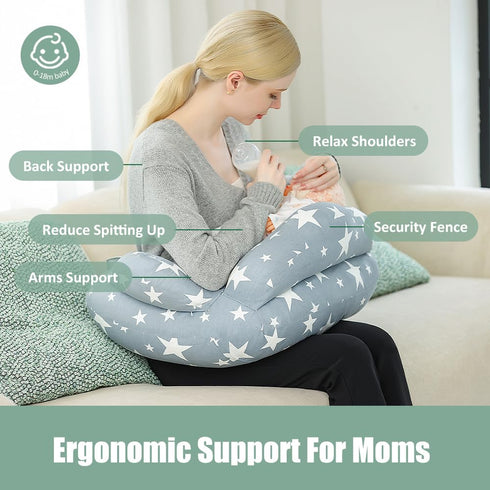 Chilling Home Nursing Pillow for Breastfeeding, Adjustable Nursing Pillow Breast Feeding Pillow Bottle Feeding