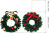 10 Pieces Mini Artificial Christmas Wreaths Ornaments - Dollhouse Miniature Christmas Wreath for Door, Windows, Tree