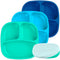 Re-Play Toddler Plates with Dividers - Deep-Walled 3 Compartments Divided Plates for