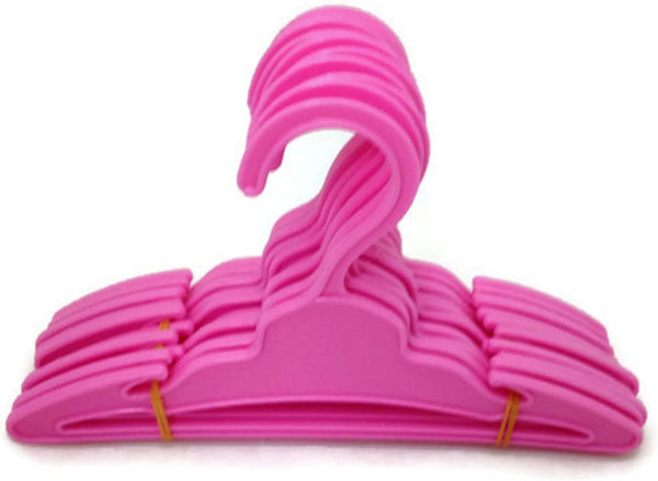 Doll Hangers 12 Pink for 18 Inch Doll Clothes Girl, Doll Accessories