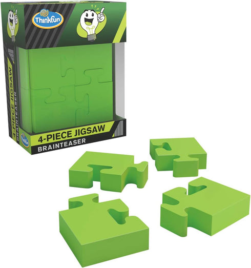 ThinkFun Pocket Brainteasers 4-Piece Jigsaw STEM Toy and Logic Game for Boys and Girls Age 8 and Up