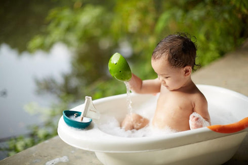 PlanToys Fountain Bowl Set for Bath and Water Play Toy (5714) | Sustainably Made from Rubberwood and Non-Toxic Paints and Dyes | Eco-Friendly PlanWood