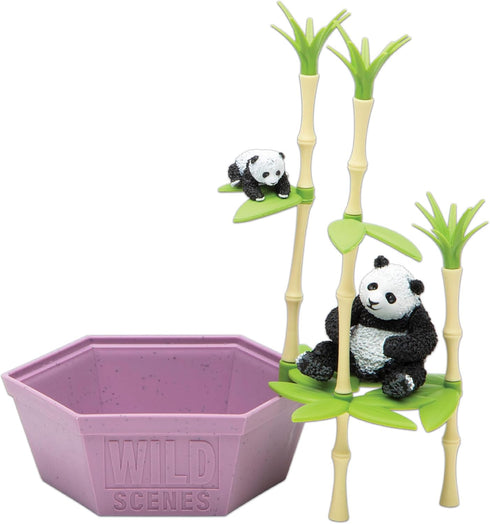 Wild Scenes Pandas' Bamboo Forest - Grow & Play Kit, Environmentally Friendly Wildlife Conservation Toy for Kids.