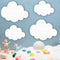 Ferraycle 4 Pcs Cloud Wall Decals White Clouds Removable Wood Hanging Decor