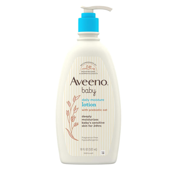 Aveeno Baby Daily Moisture Body Lotion for Sensitive Skin, Hypoallergenic Moisturizing Baby