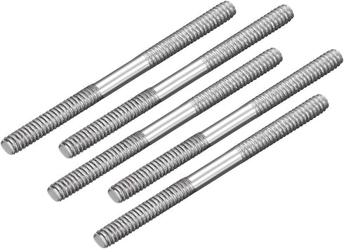 uxcell M2x25mm Pushrod Connector, Stainless Steel Rod Linkage for RC Boat, Car, Airplane, Helicopter, 5pcs