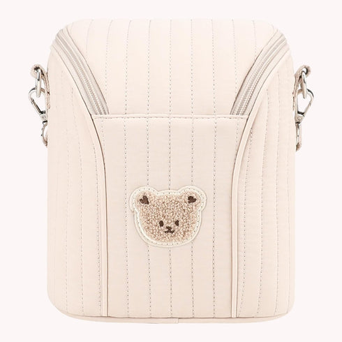 Generic Cute Bear Baby Bottle Cooler Bag Reusable Insulated Baby Bottle Bag Cotton with Removable Buckle