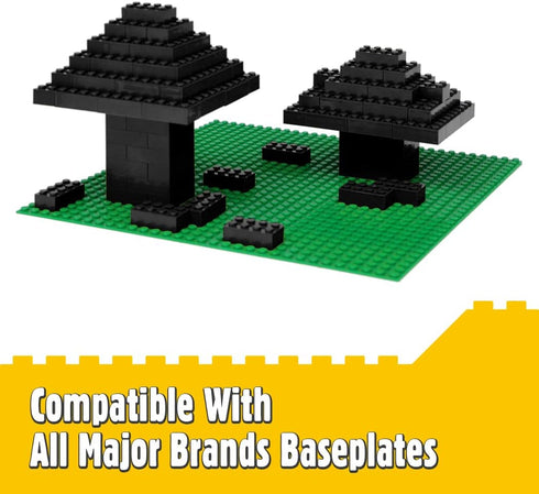 Classic Building Bricks 200 Piece - 2x4 Building Blocks STEM Creative Toys Compatible with Major Brands, Black