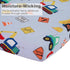 100% 28in 52in, Everyday Kids Baby Boy Fitted Crib Sheet, Under Construction, Soft Breathable Microfiber Baby Sheet