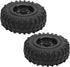 55mm/2.2in 1/10 Scale Rubber Tires & Wheel Rims, Anti-Skid Fit for D12 Model Parts, Black
