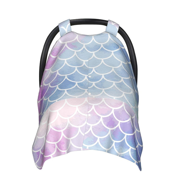 Schgap Mermaid Baby Car Seat Covers Canopy Soft Stroller Cover Nursing Cover Breastfeeding