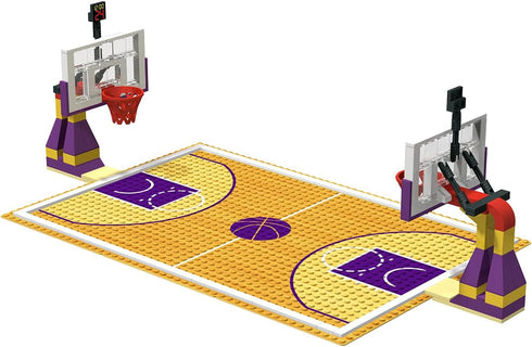Building Block Education Toy, Basketball Court Baseplates and 2 Basketball Stands for Compatible Brands