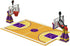 Building Block Education Toy, Basketball Court Baseplates and 2 Basketball Stands for Compatible Brands