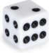 5-Pack Set 16mm Classic White Game Dice for Playing Board Games and Card Games, - Regular Pipped Six-Sided Dice by