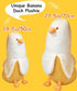 Banana Duck Plush Toy 19.6'',Cute Plushies Banana Stuffed Animal,Duck Plushie Long Banana Duck Plush Pillow,Funny Hugging Pillow Sleeping Cushion Soft Gifts for Boys Girls Birthday Christmas(White)