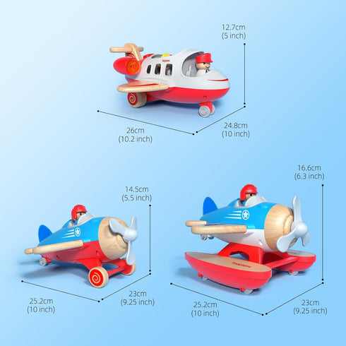 1-3, 18 2 3 4 5 Wanborns Airplane Toys for Toddlers Toys Planes Toys with Sound and Light, Mini Airliner Toys
