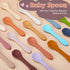 6 Pieces Silicone Baby Feeding Forks and Spoons Set, Safety First Stage Self Feeding Supplies for Toddlers