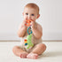 Itzy Ritzy Infant Toy & Teether - Itzy Pal Baby Teething Toy Includes Lovey, Crinkle Sound, Textured Ribbons & Silicone