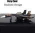 Pull Back Alloy Toy Airplane Model with Lights & Sound - Black