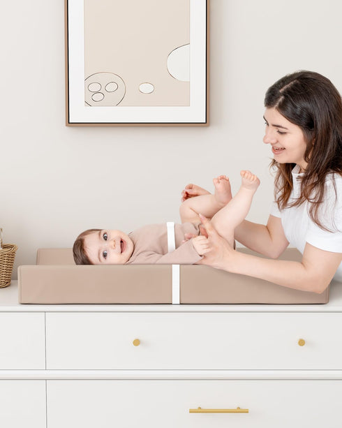 Cozy YACODAVO Wipeable Baby Changing Pad for Dresser and Table, Diaper Changing Pad with Waterproof & Wipe-Clean