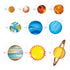 Decowall DS8-1307 Planets in The Space Kids Wall Decals, Peel and Stick Removable Stickers for Nursery