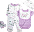 Reborn Baby Dolls Clothes Outfits 22 Inch Girl Clothing Accessories 5 Pcs Set for 20-23 Inch Newborn Dolls