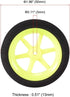 uxcell RC Model Plane Aircraft Wheel, Micro Sport Wheel 0.11 Inch X 1.96 Inch - 6PCS