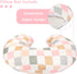 Set Colorful Checkered Nursing Pillow Cover & Baby Blanket for Boys and Girls