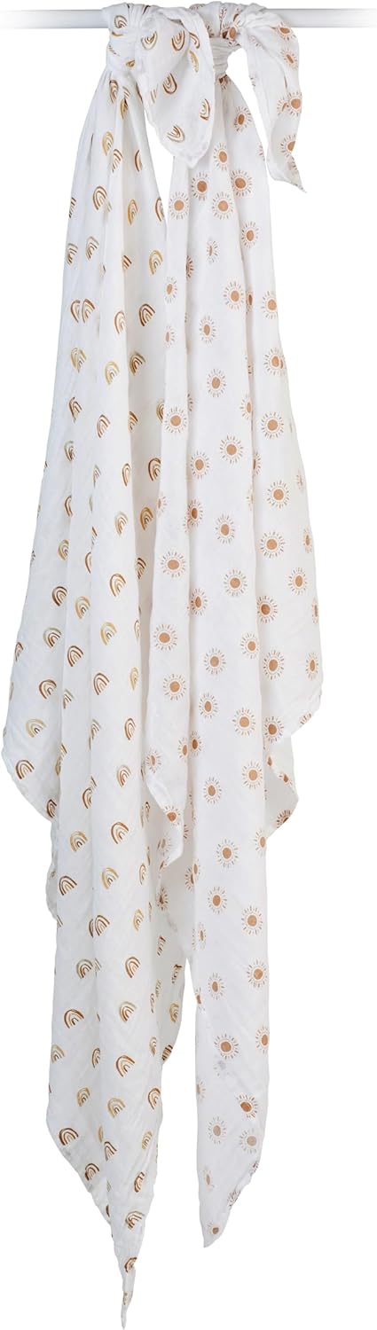 Set 40in 40in 2-Count Lulujo Baby Swaddle Blankets | Unisex Softest Breathable Cotton Muslin Swaddle Blanket | Neutral